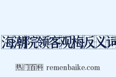 海潮院领客观梅反义词是什么意思的图片